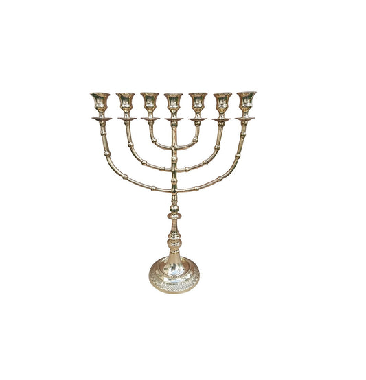 Big Menorah Seven Branches 16 inches height brass/copper made