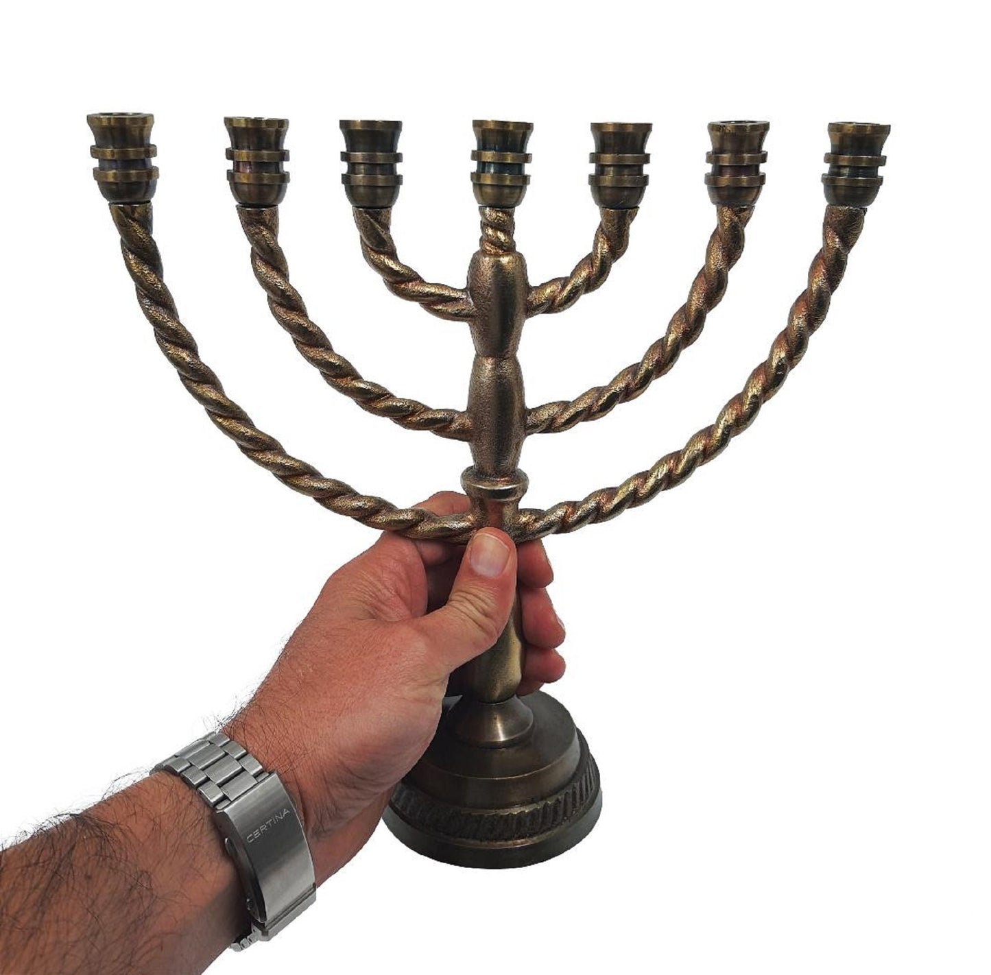 Menorah 7 Branch 10 Inch Height