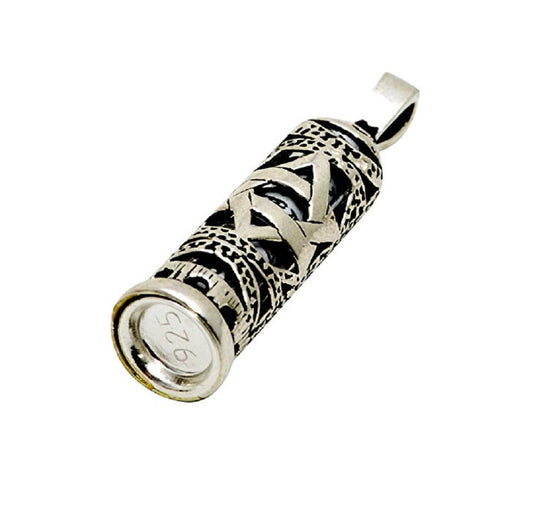 Mezuzah Pendant Star Of David necklace chain