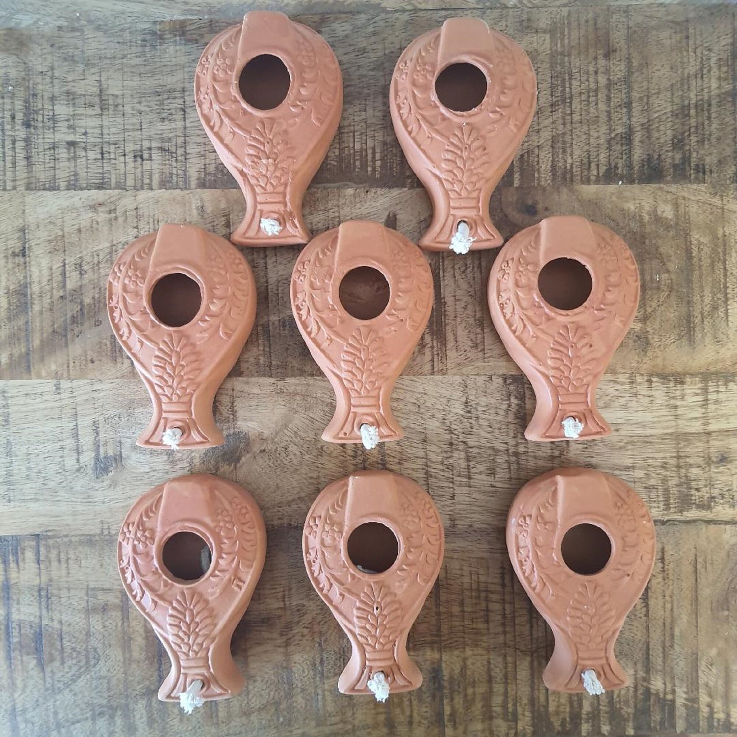 8 Herodian Oil Lamp With Wick Biblical Antique Replica Oil Lamp Israel Jewish Judaica Gift