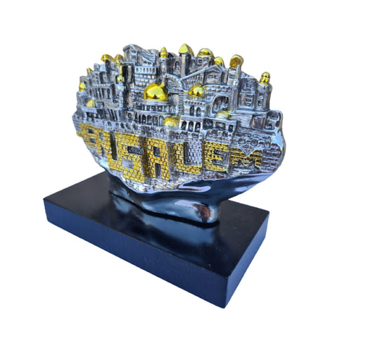 Old City Of Jerusalem panoramic Model Stand Silver Plated