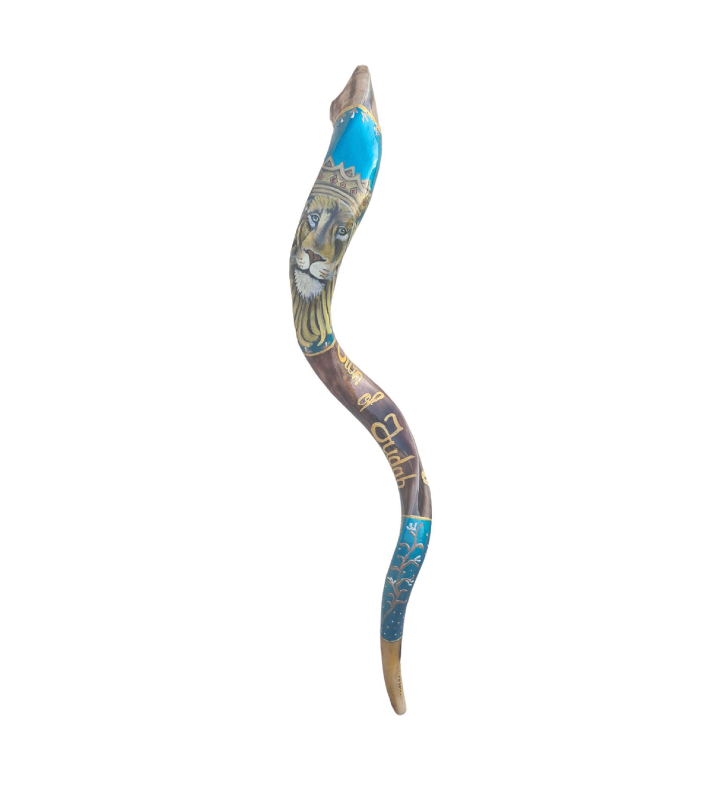 Yemenite Kudu Horn Shofar 38-40 Inch Lion Of Judah & Jerusalem Hand Painted Shofar ** Amazing Piece Of Art **