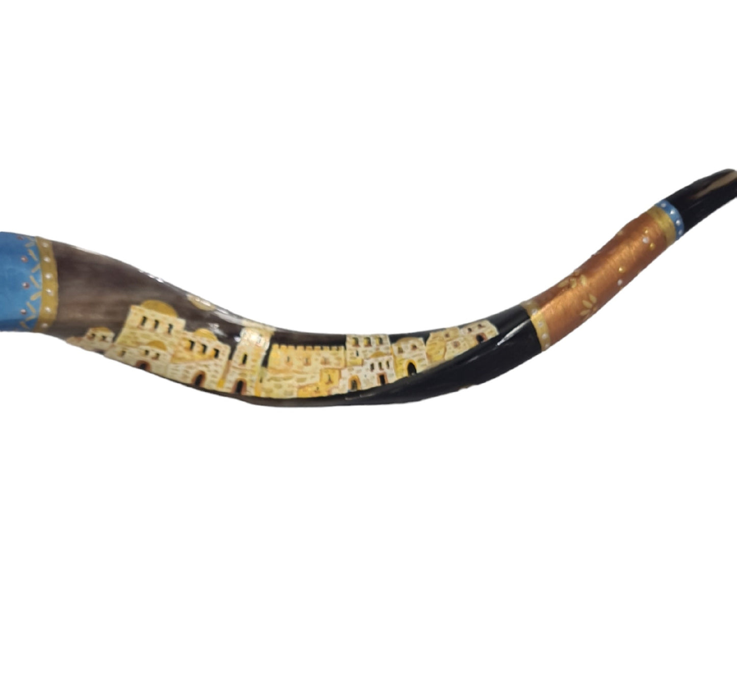 Yemenite Kudu Horn Shofar 38-40 Inch Lion Of Judah Hand Painted Shofar ** Amazing Piece Of Art **