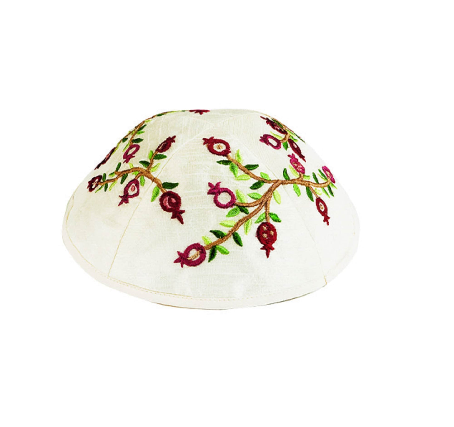 Women Tallit Prayer Shawl 100% Kosher Embroidered With pomegranates Include Matching Bag & yarmulka, White Color