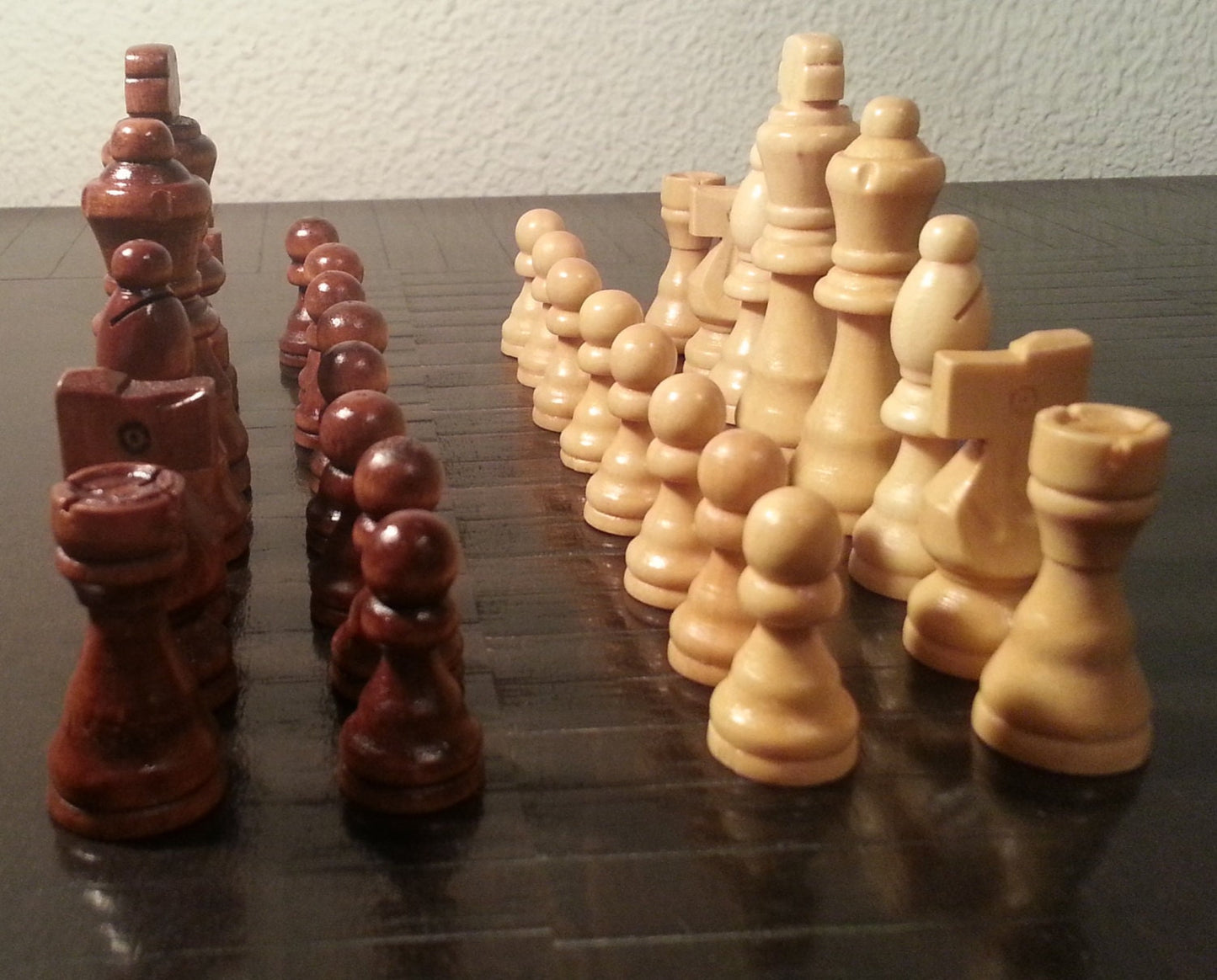 Chess - Set Of 32 wooden parts,pieces king size 10 Cm