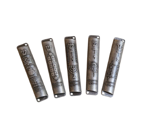 Door Mezuzah 5 Pieces  of Jewish Door Mezuza Case