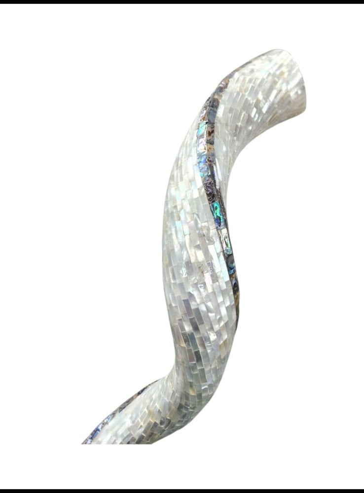 Mother of Pearl Coated Kudu Shofar with Grafted In Seal, 36-40 Inches