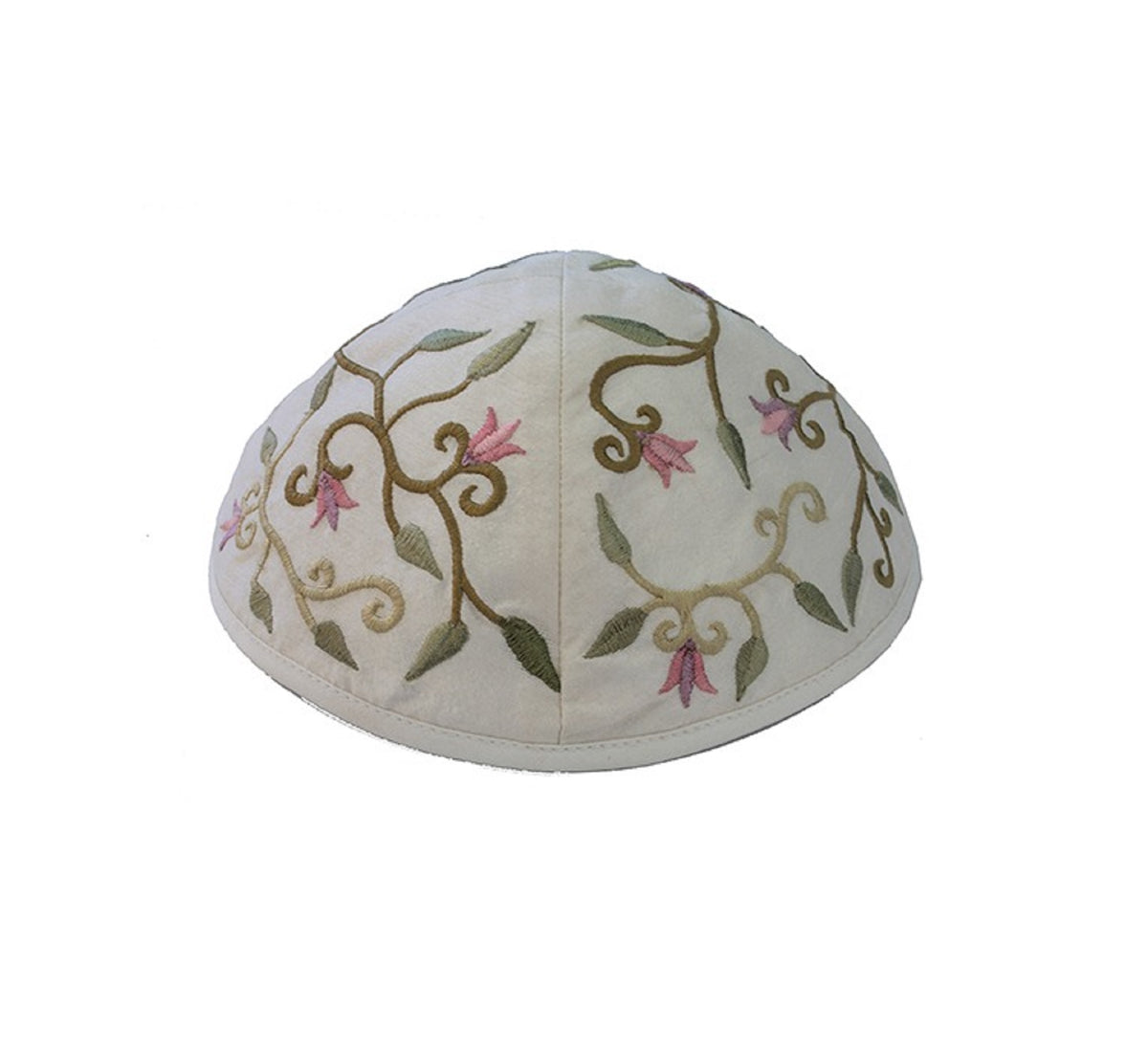 Women Tallit Prayer Shawl  100% Kosher Embroidered With Flowers Include Matching Bag & yarmulka, White Color