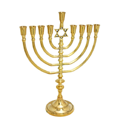 hanukkah menorah With David Star, chanukiah 13.5 Inch Height (35 Cm)