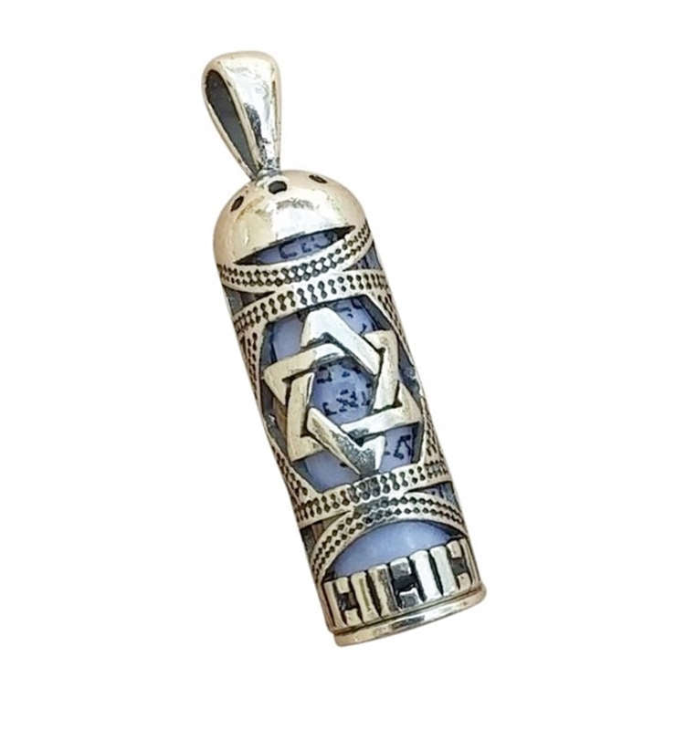 Mezuzah Pendant Star Of David necklace chain