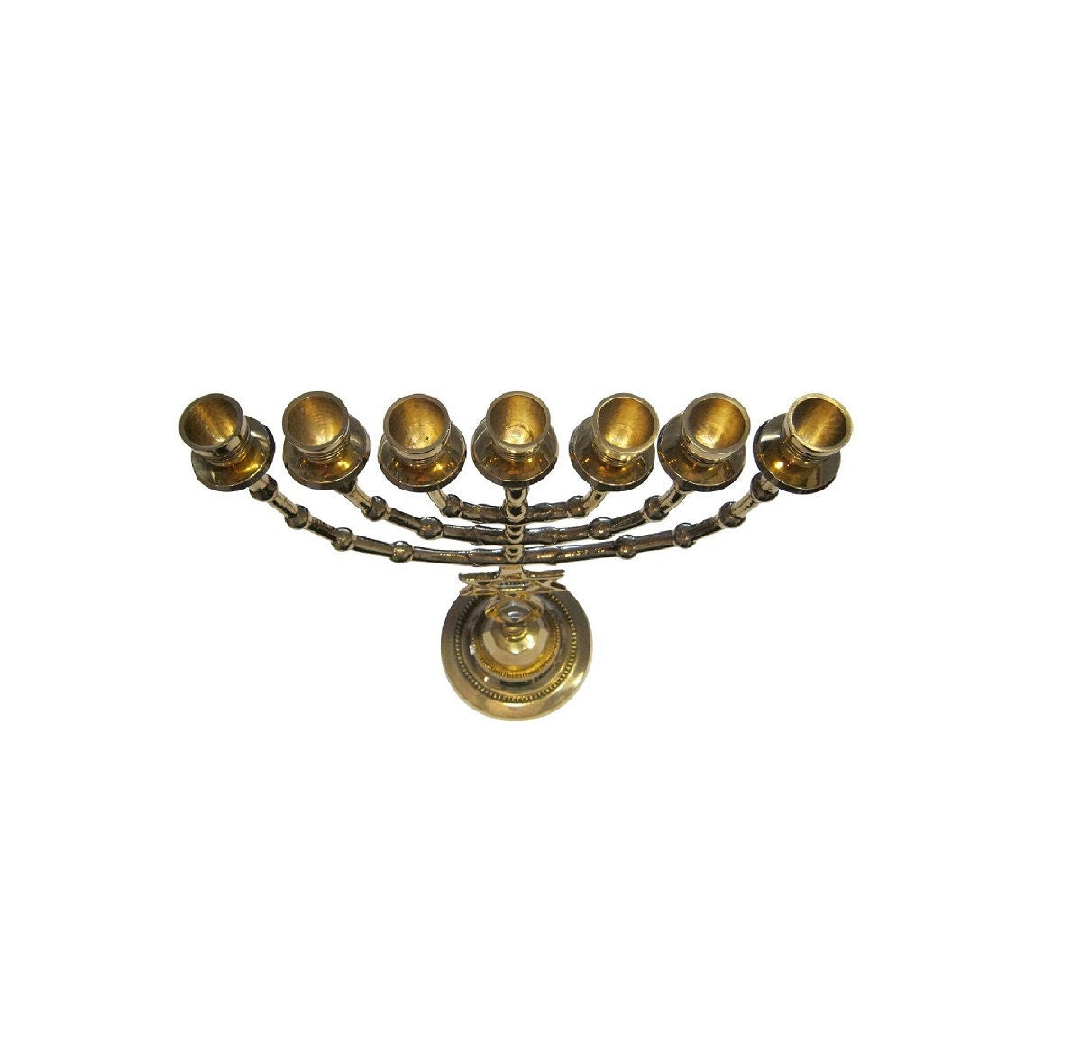 7 Branches Menorah Grafted In Messianic 15 Inches Height Made Of Brass/Copper