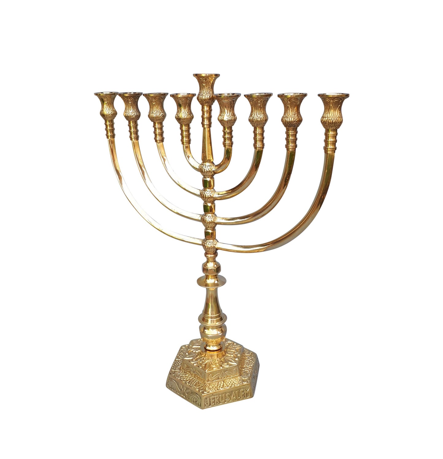 Amazing hanukkah Menorah, 12 Inch Height (31 Cm) Beautiful design Brass/Copper