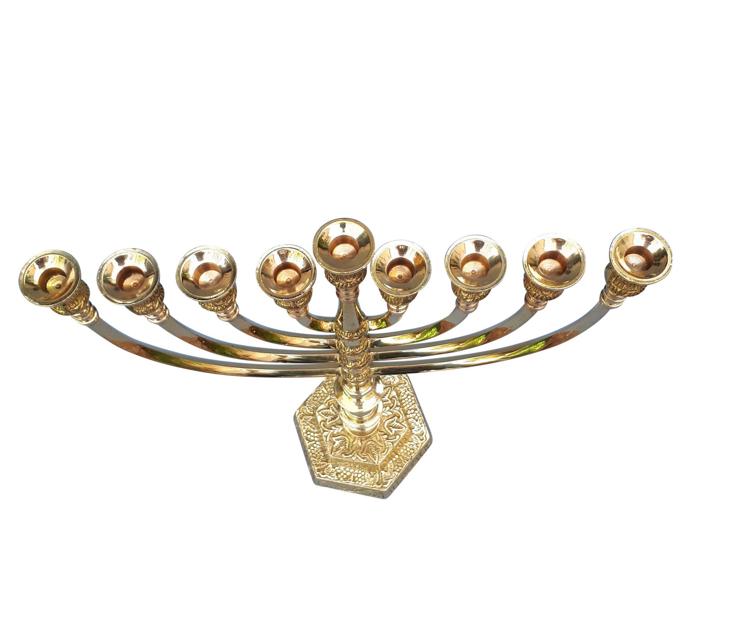 Amazing hanukkah Menorah, 12 Inch Height (31 Cm) Beautiful design Brass/Copper