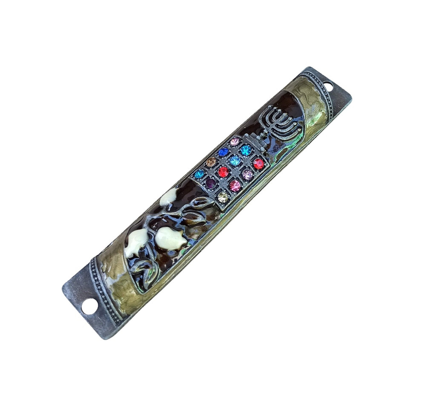 Mezuzah Case - Door Mezuza For 10 cm Scroll with enamel