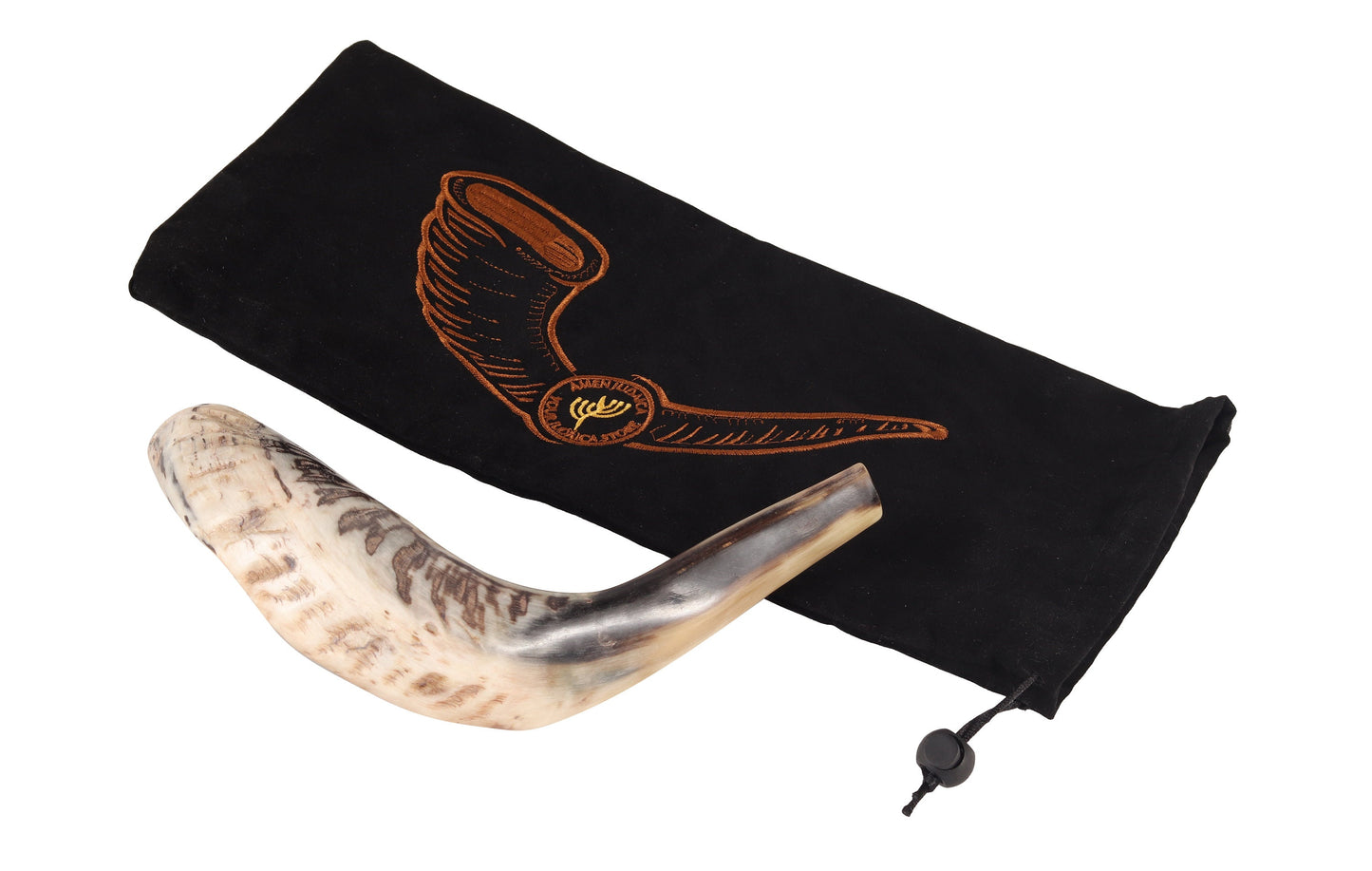 Amen Judaica Ram Horn Shofar From Jerusalem With Bag Great Sound