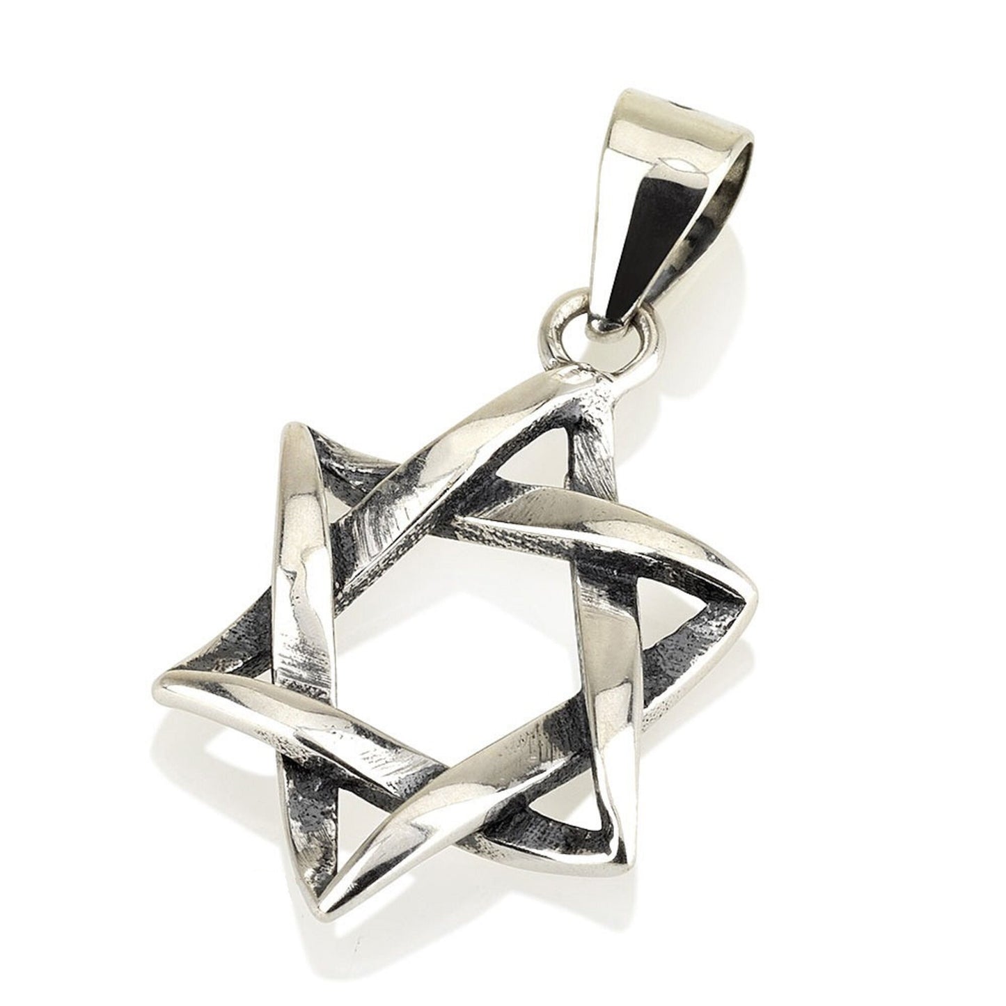 Star Of David /  Magen David Vintage Style Pendant Charm  925 Silver Plus Chain