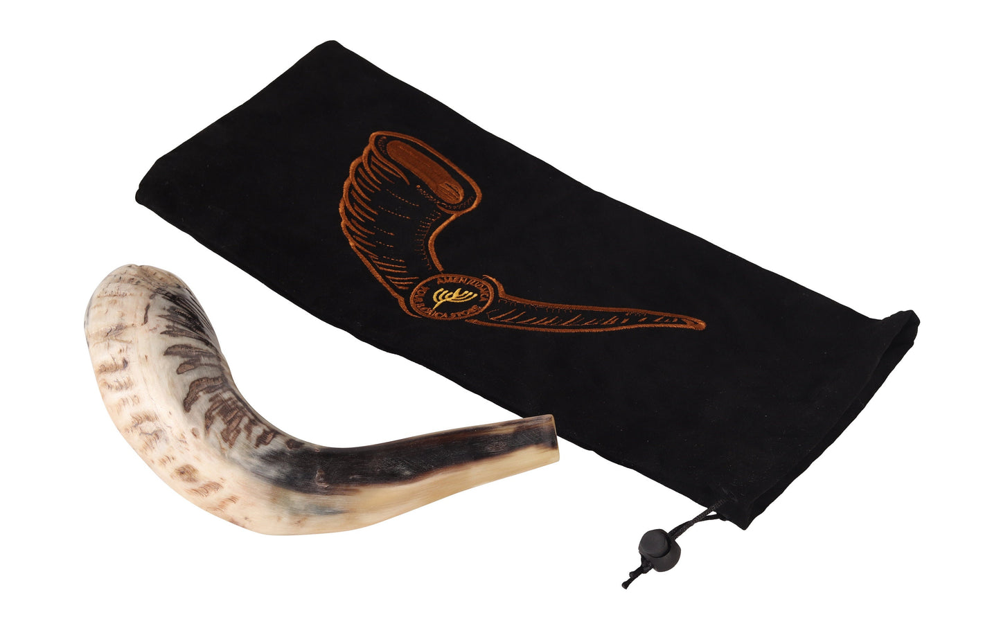 Amen Judaica Ram Horn Shofar From Jerusalem With Bag Great Sound