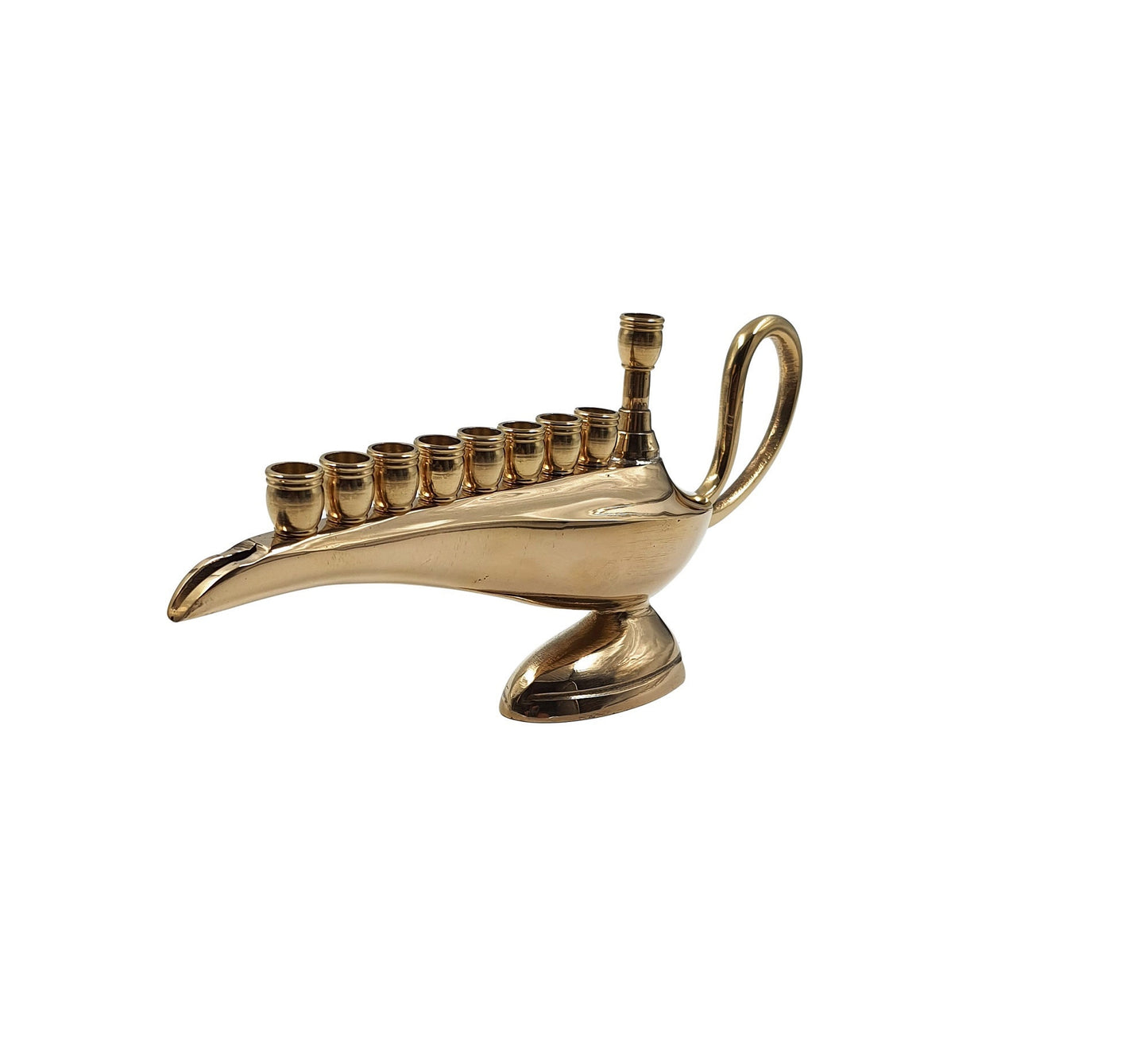 Menorah For Hanukkah, Jewish Chanukkah Hanukkah menorah Nine  Branch Menorah Aladin Lamp Shape