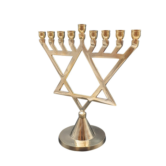 Hanukkah Menorah Star Of David Design 9.5 Inch