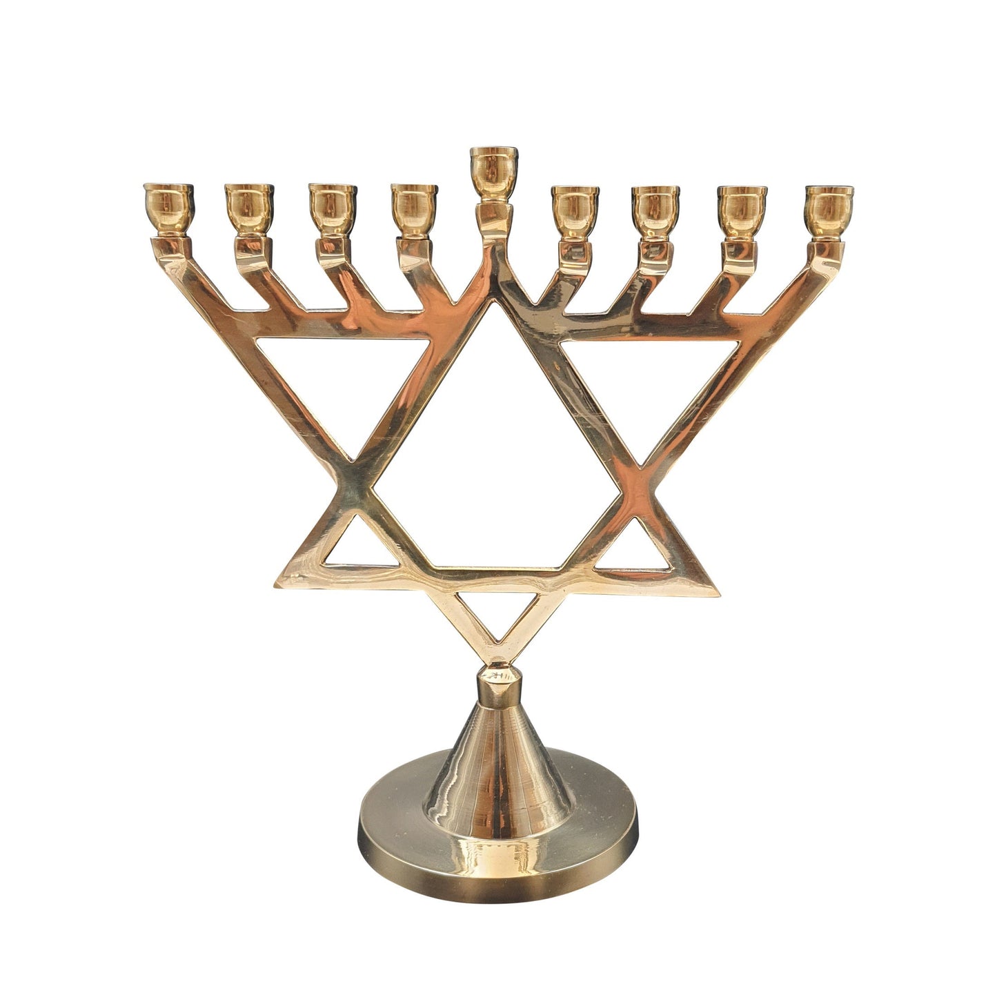 Hanukkah Menorah Star Of David Design 9.5 Inch