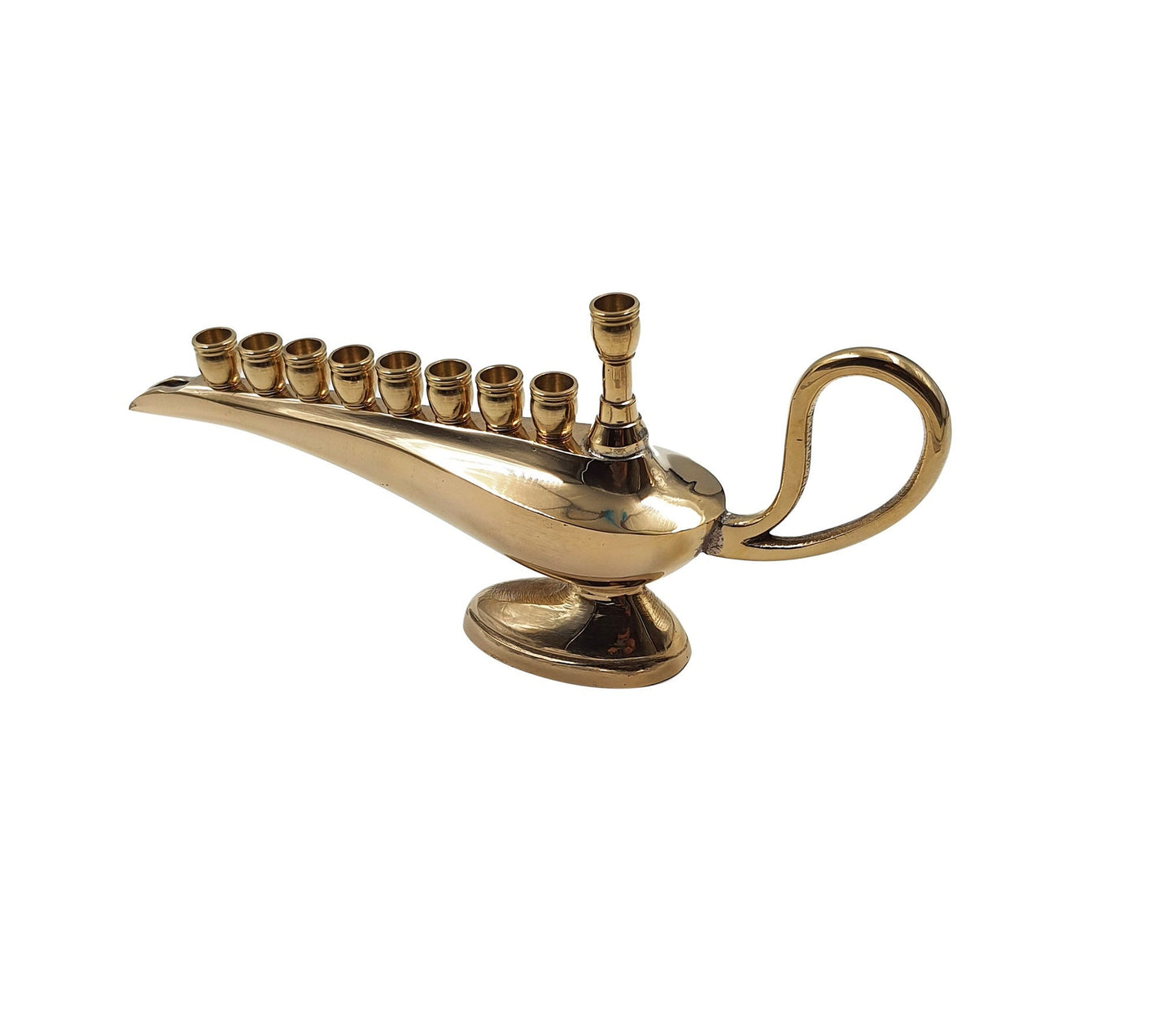 Menorah For Hanukkah, Jewish Chanukkah Hanukkah menorah Nine  Branch Menorah Aladin Lamp Shape