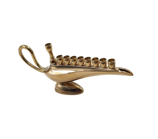 Menorah For Hanukkah, Jewish Chanukkah Hanukkah menorah Nine Branch Menorah Aladin Lamp Shape