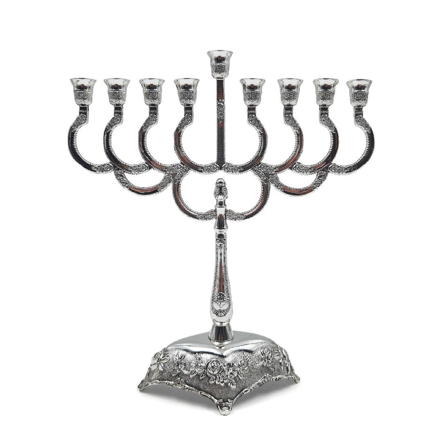 Hanukkah Menorah 9 candle Holder 7 Inch Height Hanukkiah