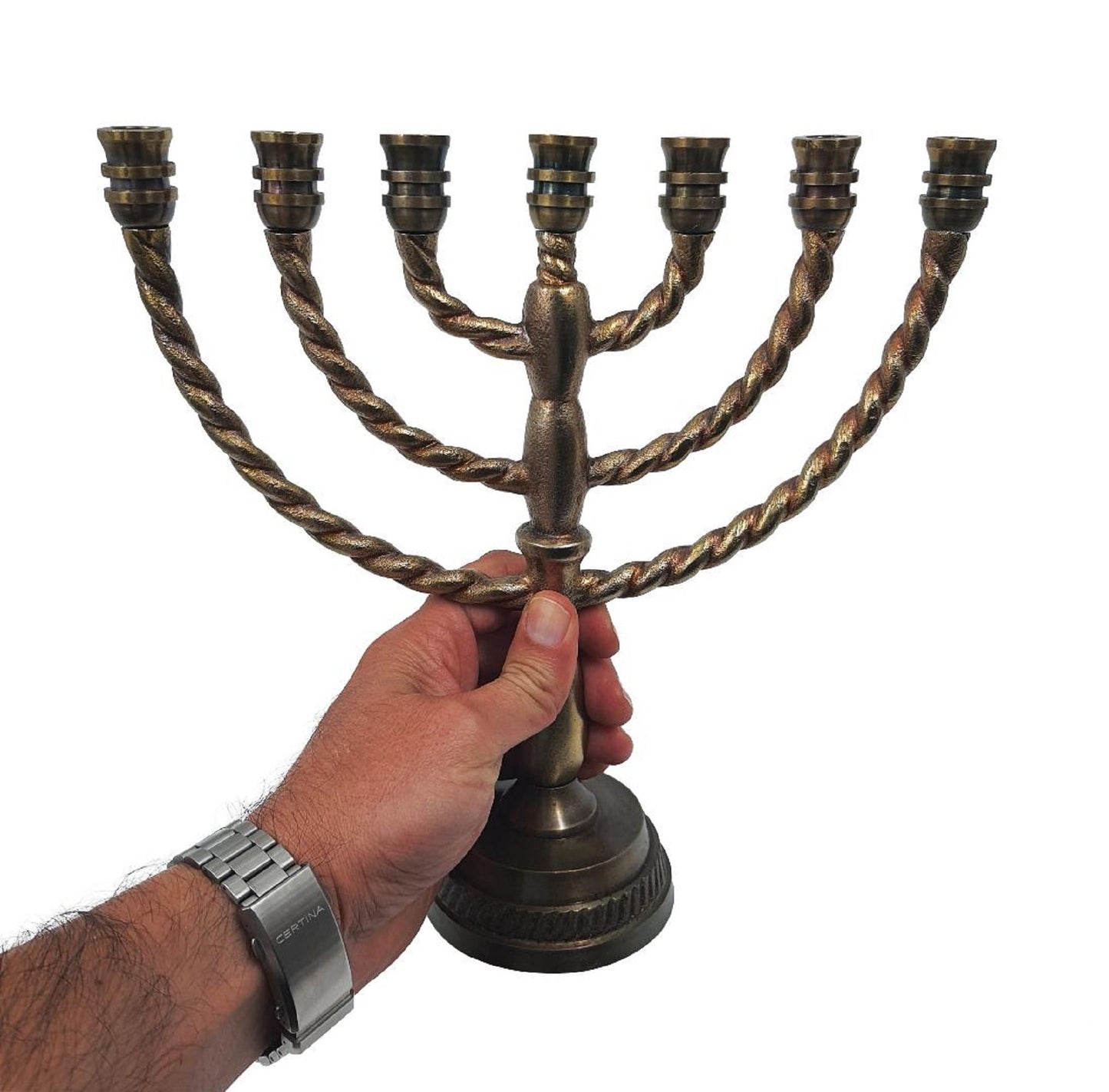 Menorah 7 Branch  10 Inch Height