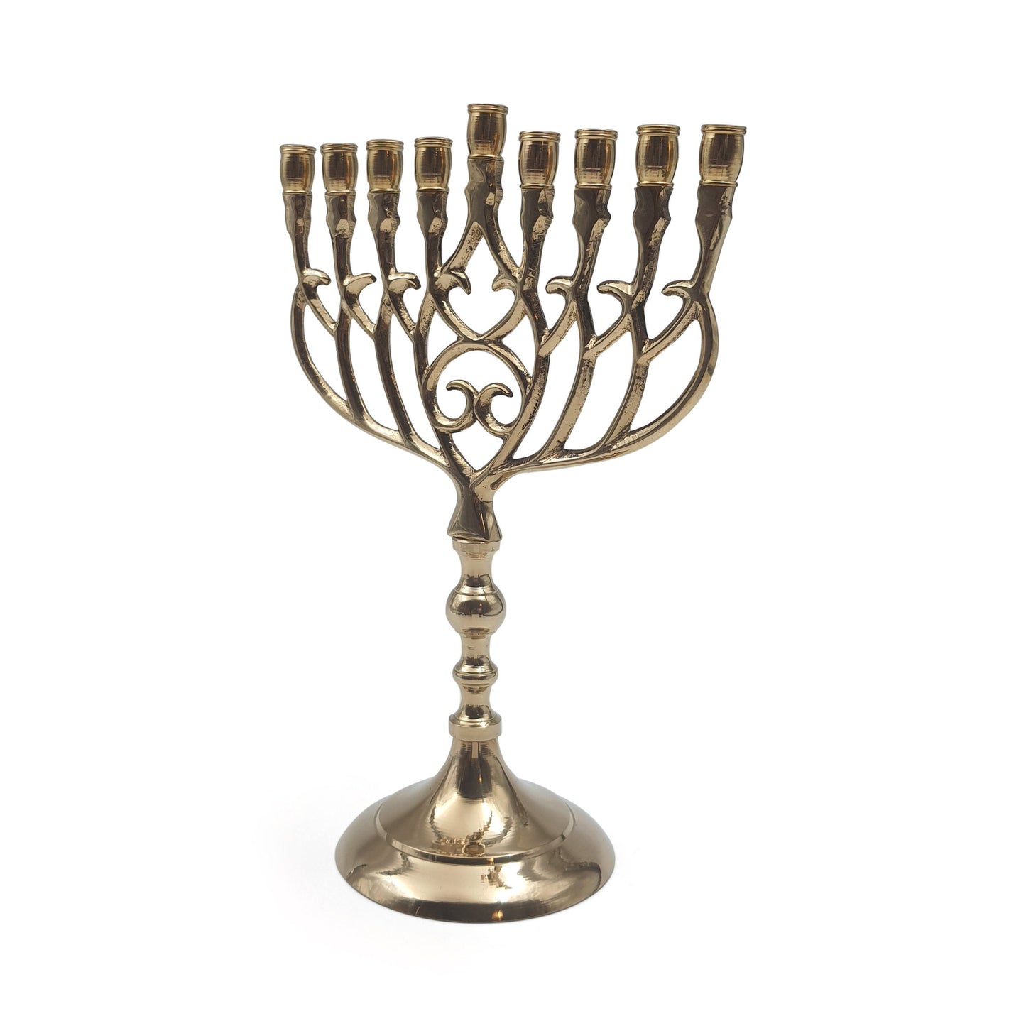 hanukkah menorah 9 branch menorah  8.5 inches