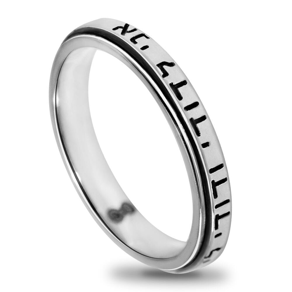 Im to My Beloved And My Beloved Is Mine Spinning Ring  925 Sterling Silver