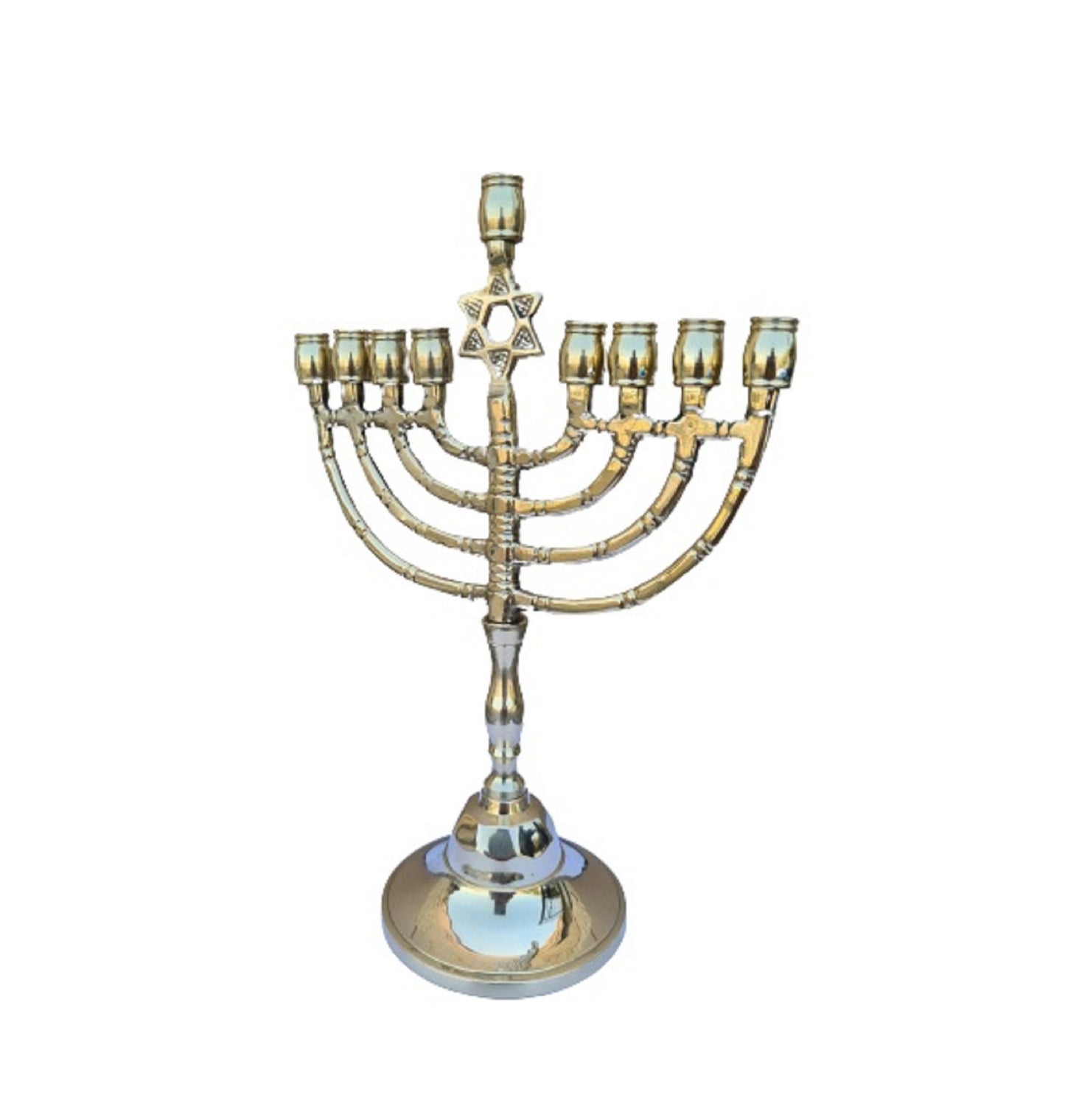 Hanukkah Menorah 9 Branch Menorah With The Star Of David Hanukkiah