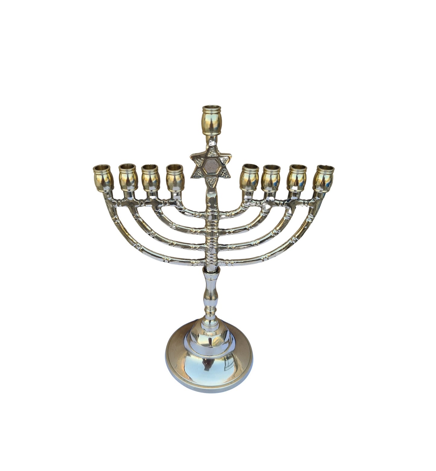 Hanukkah Menorah 9 Branch Menorah With The Star Of David Hanukkiah