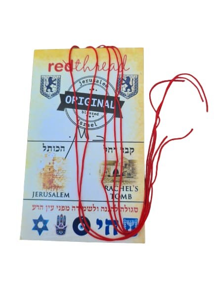 2 pack of 5 Thin Jerusalem KABALLAH red string evil eye protector