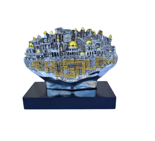 Old City Of Jerusalem panoramic Model Stand Silver Plated