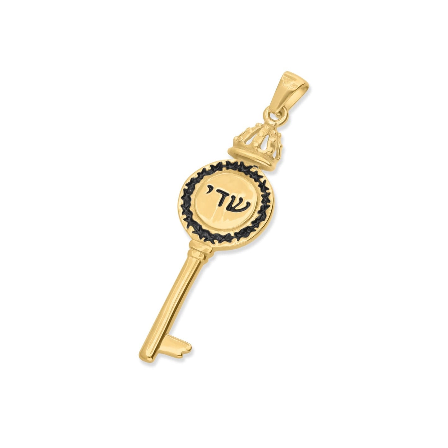 Gold Filled 18 k Kabbalah Key Of Success Protection Amulet Pendant with the word Shadai