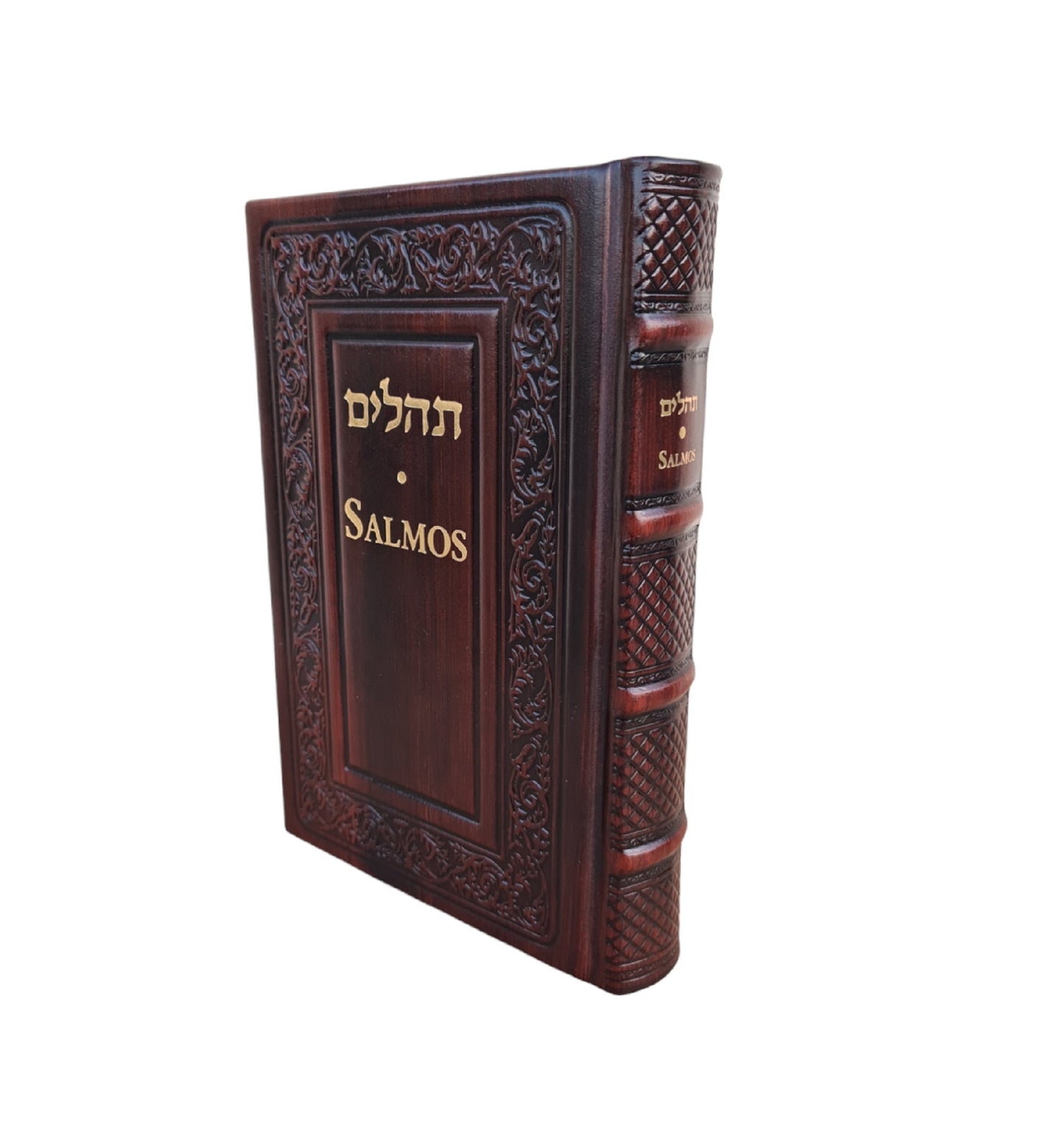 Psalms Libro De Los Salmos Judaica Tehilim Book Hebreo Spanish Leather Cover