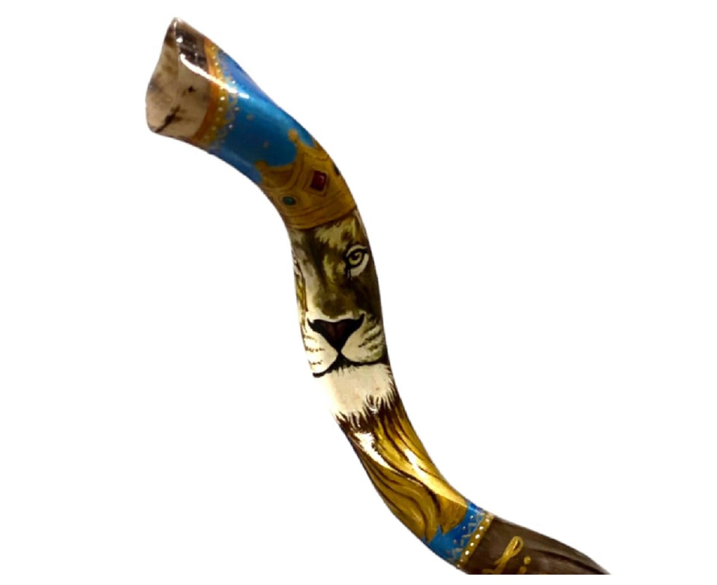 Yemenite Kudu Horn Shofar 38-40 Inch Lion Of Judah Hand Painted Shofar  ** Amazing Piece Of Art **