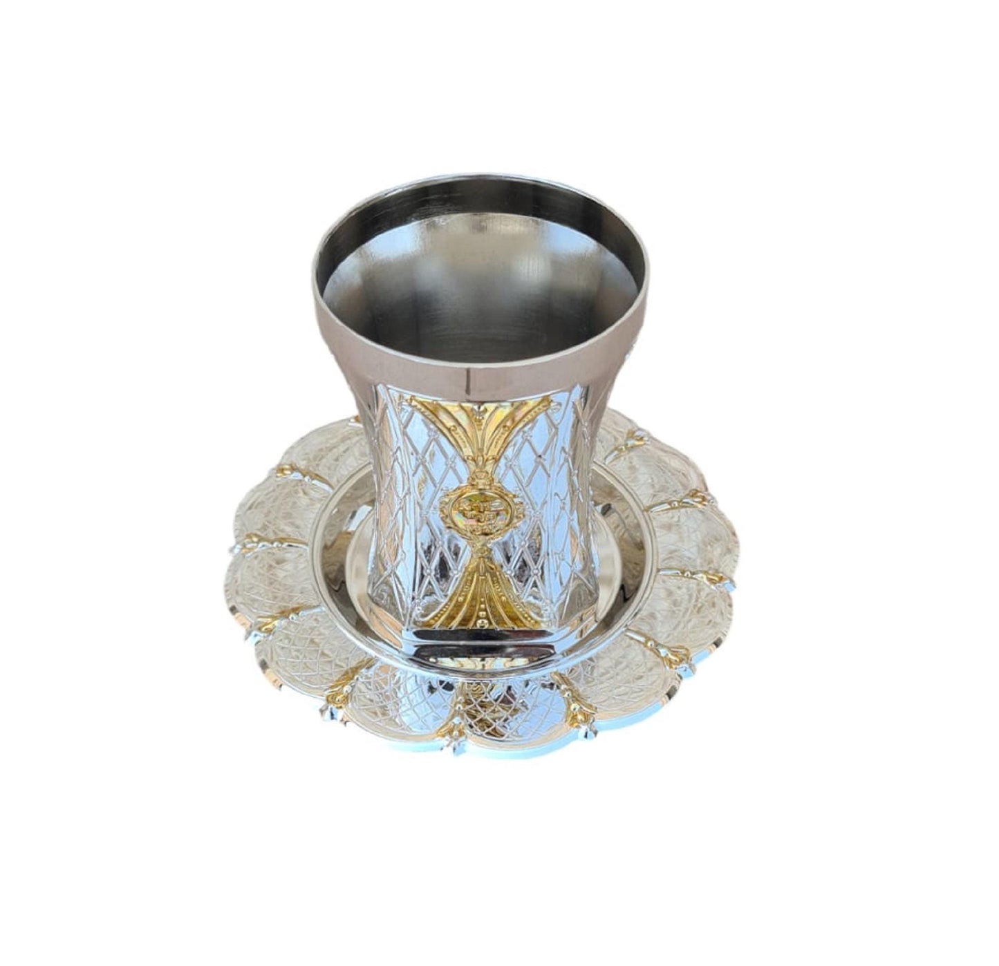 Kiddush Cup Impresive Design With Maching Plate