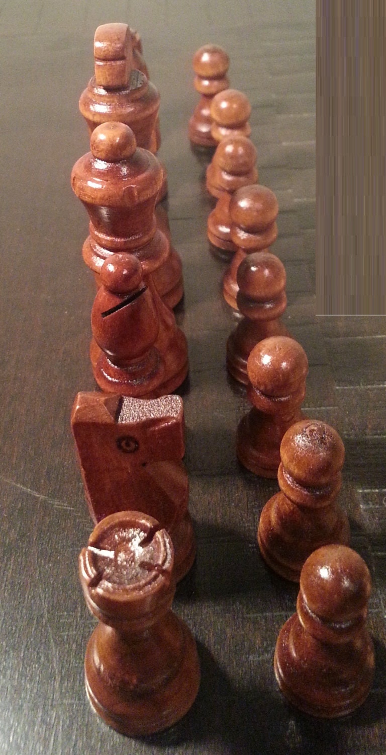 Chess Parts - 32 wooden parts,pieces king  size  3 Inch