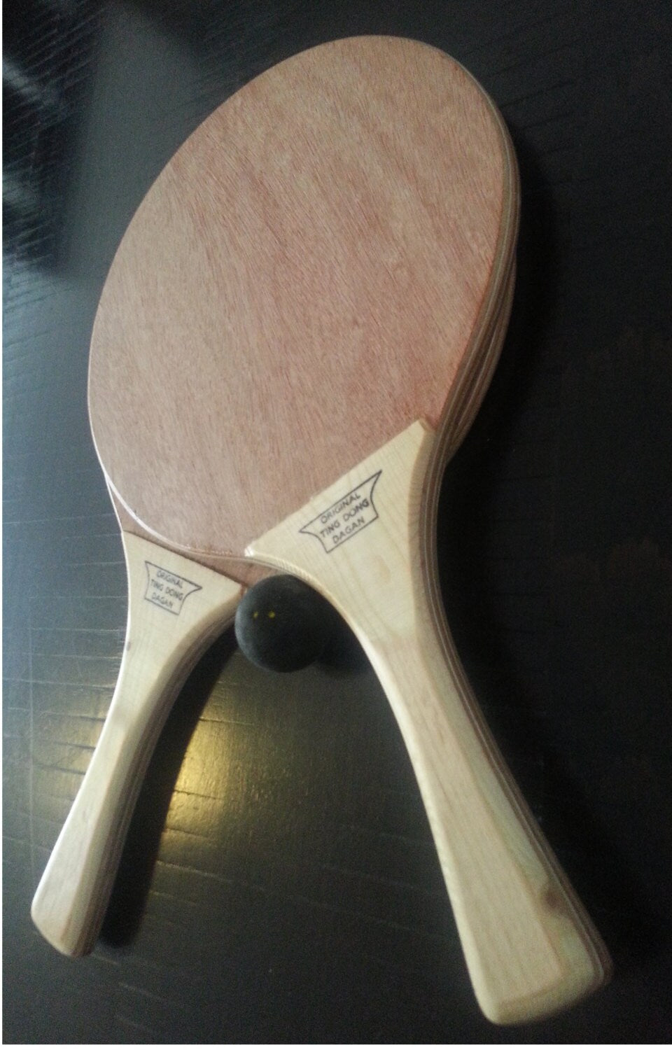 Racquet Paddles Matkot Beach Game Original TING-DONG 2  Made In Israel + 2 Balls