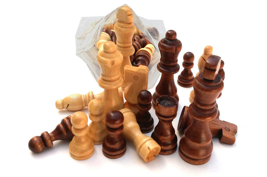 Chess - Set Of 32 wooden parts,pieces king  size 10 Cm