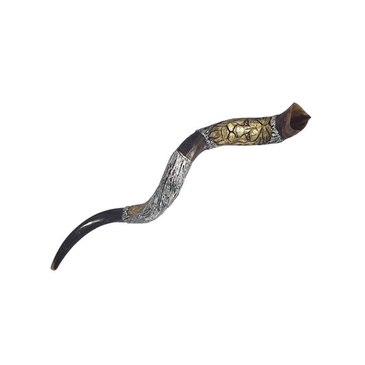 Jewish Shofar Kudu Horn Silver Plated With Lion Of Judah