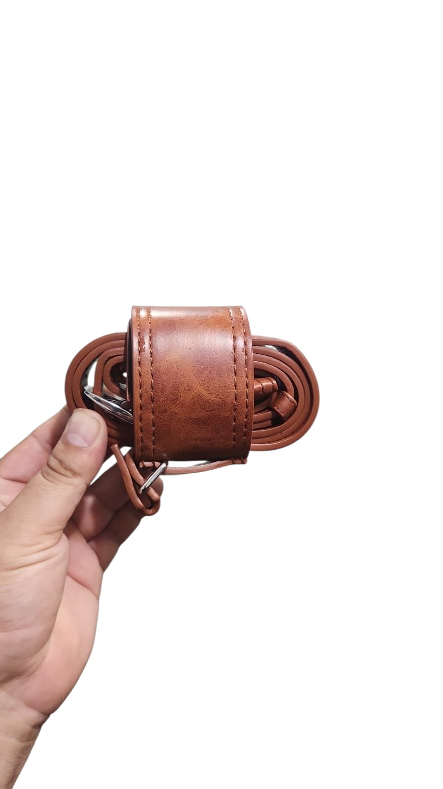 Kudu Horn Shofar Carrying Strap, Shofar Belt - From Imitation Leather  (shofar not included) Adjustable Size