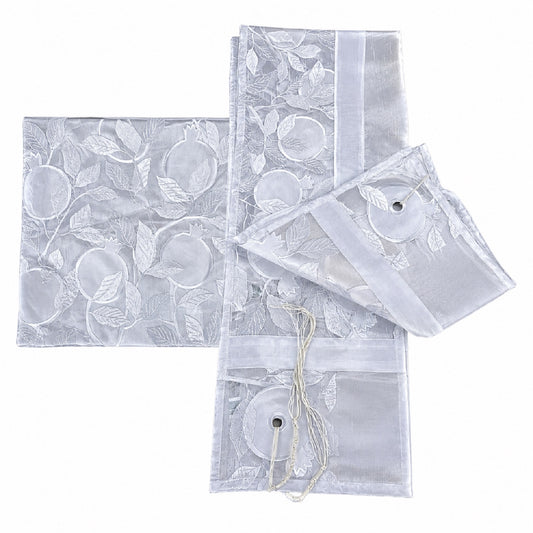 women tallit with Pomegranates