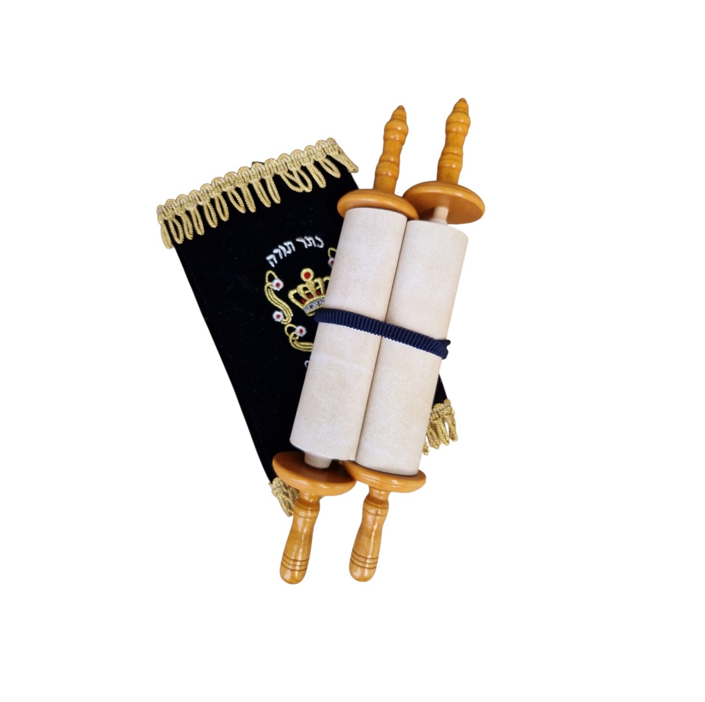 Judaica Beautiful Sefer Torah Scroll Hebrew Jewish Bible Medium Size 33 CM