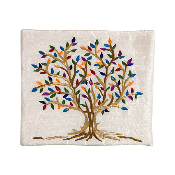 Women Tallit Prayer Shawl 100% Kosher Embroidered With Colorful Tree Of Life Include Matching Bag & yarmulka,